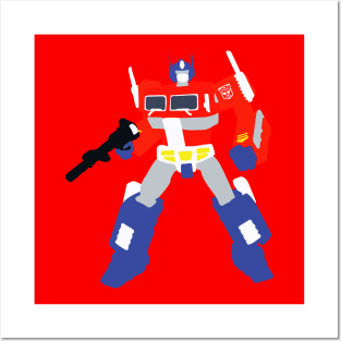 Minimalist Optimus Prime Posters and Art